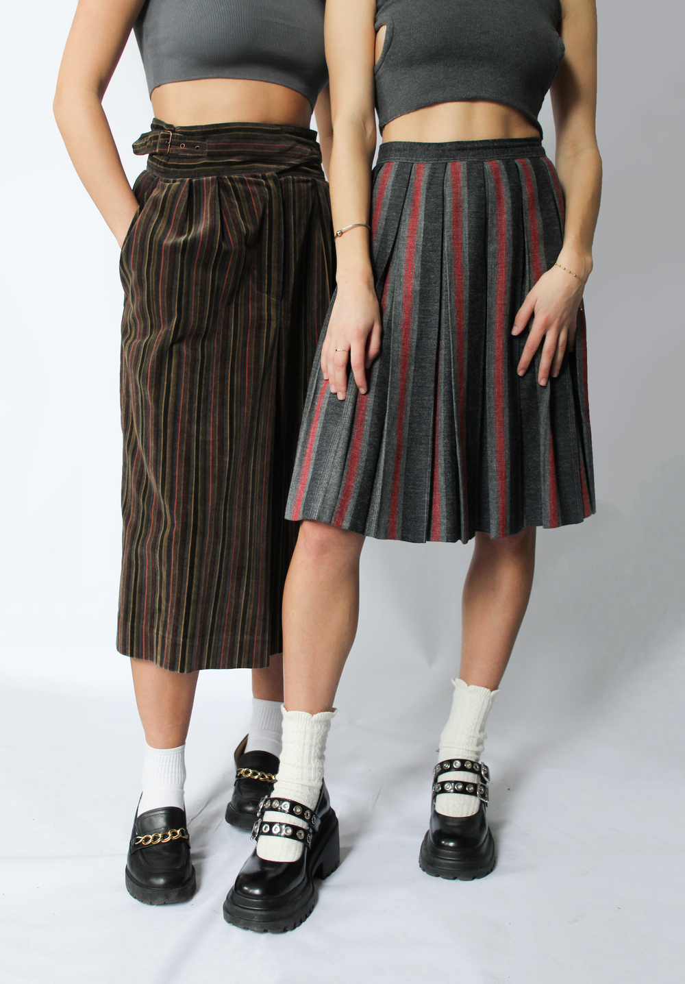Vintage striped skirt cheap